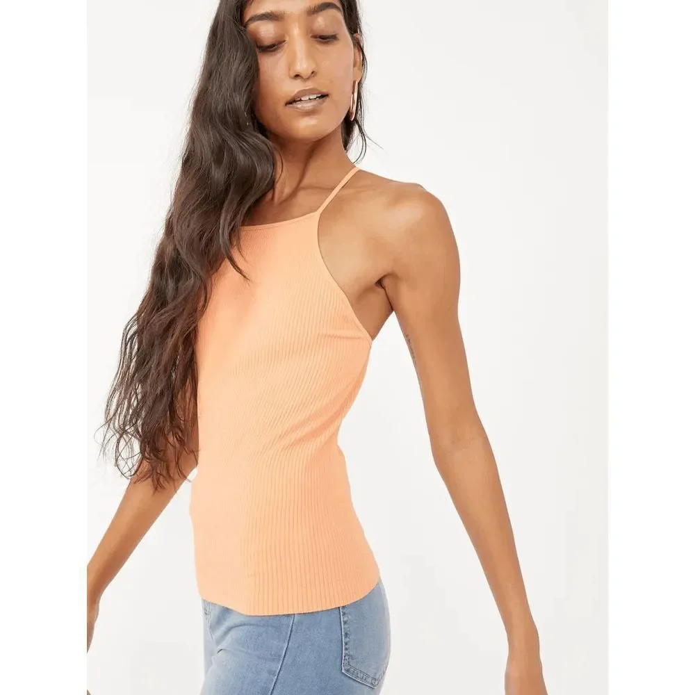 Intimately Free People Mmkay Seamless Tank in Mango XS/S, NWT - Picture 3 of 5